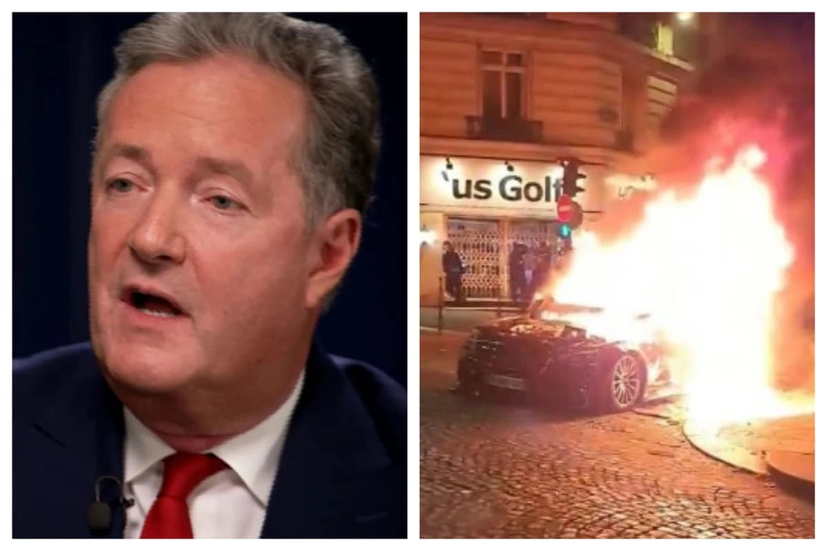 Piers Morgan caught up in Paris violence after PSG beat Arsenal as he witnesses 'hordes of rioters'